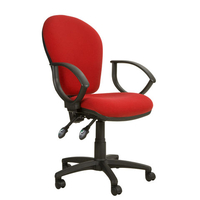 Steelco Ascot AS031 High Back Operator Chair with Arms - Red