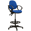 Steelco Kirby KR021D Cashier/Draughtsman Chair with Arms - Blue