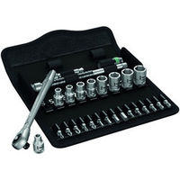 Wera Wera 8100 SA 7 28 piece Zyklop Metal-Push Ratchet Socket Set 1/4" drive