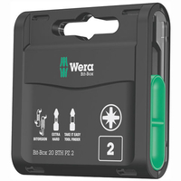 Wera Wera Bit-Box 20 BTH Pz2 BiTorsion Long Life Timber Bits for Drill/Drivers