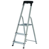 Werner Werner High Handrail Stepladder 3 Tread With Tool Tray