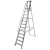 Werner Werner Platform Shop Steps With Handrails 12 Tread