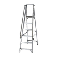 Werner Werner Platform Shop Steps With Handrails 6 Tread
