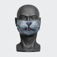 Cat Growl Face Mask