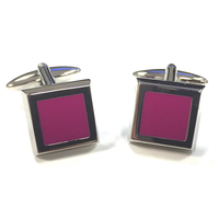 Fuschia Square Cufflinks