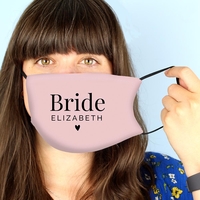 Personalised Bride Face Mask with 2 Filters