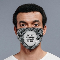 Personalised Grey Camo Face Mask with 2 Filters