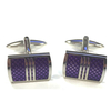 Quilted Purple Cufflinks