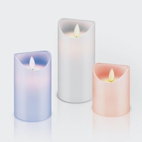 Remote Control Multicolour Candles - Set of 3