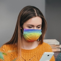 Watercolour Rainbow Face Mask with 2 Filters