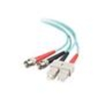 C2G 11m SC-ST 10Gb 50/125 OM3 Duplex Multimode PVC Fibre Optic Cable (LSZH) - Aqua