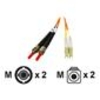 C2G 2m LC/ST LSZH Duplex 62.5/125 Multimode Fibre Patch Cable - Orange