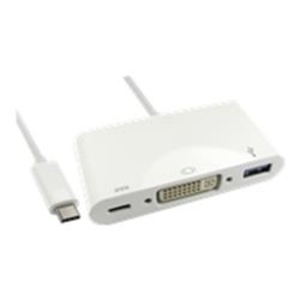 Cables Direct 15cm Leaded USB Type-C to DVI & USB Adapter