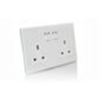 LightwaveRF Wireless Control Double Power Socket (2Gang, 13Amp) - White
