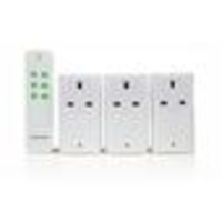 LightwaveRF Wireless Control Plug-In Socket Kit (on-off) w Remote x 3 WH