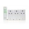 LightwaveRF Wireless Control Plug-In Socket Kit (on-off) w Remote x 3 WH