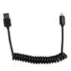 StarTech.com 0.6m (2ft) Coiled Black Apple 8-pin Lightning Connector to USB Cable iPhone iPod iPad