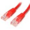 StarTech.com 1 ft Cat5e Red Molded RJ45 UTP Cat 5e Patch Cable
