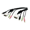 StarTech.com 10 ft 4-in-1 USB DVI KVM Cable with Audio and Microphone