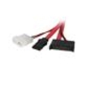 StarTech.com 12in Micro SATA to SATA with LP4 Power Cable Adapter