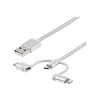 StarTech.com 1m Lightning USB C Micro-B Cbl