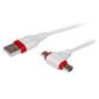 StarTech.com 1m White USB to Micro USB and Mini USB Combo Cable