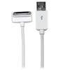StarTech.com 2m 6 ft Long Down Angle Apple 30-pin Dock Connector to USB Cable - Stepped Connector