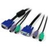 StarTech.com 3-in-1 keyboard / video / mouse (KVM) extender - 3 m