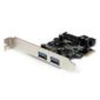 StarTech.com 4 Port USB 3.0 PCI Express PCIe Controller Card - 2 Ext 2 Int w/ SATA Power