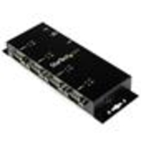 StarTech.com 4 Port USB to DB9 RS232 Serial Adapter Hub  Industrial DIN Rail and Wall Mountable