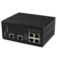 StarTech.com 6 Port Industrial Gigabit Ethernet Switch,  4 PoE+ Ports and Voltage Regulation
