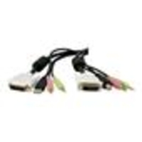 StarTech.com 6ft 4-in-1 USB Dual Link DVI-D KVM Switch Cable with Audio & Microphone