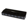 StarTech.com 7 Port SuperSpeed USB 3.0 Hub - Desktop USB Hub with Power Adapter  Black