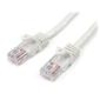StarTech.com 7ft Cat5e White Snagless RJ45 UTP Cat 5e Patch Cable