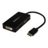 StarTech.com DisplayPort to VGA / DVI / HDMI Adapter  3-in-1 DP Converter  Black