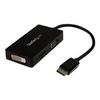 StarTech.com DisplayPort to VGA / DVI / HDMI Adapter  3-in-1 DP Converter  Black