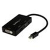 StarTech.com Mini DisplayPort to VGA / DVI / HDMI Adapter  3-in-1 mDP Converter