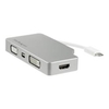 StarTech.com USB-C Multiport Video Adapter - 4-in-1 USB-C Adapter - Silver - external video adapter