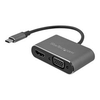 StarTech.com USB C to VGA and HDMI Adapter - Aluminum - USB-C Multiport Adapter - 6 Built-In Cable
