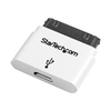 StarTech.com White Apple 30-pin Dock Connector to Micro USB Adapter with Stepped Connector
