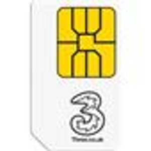 Three Pay As You Go Data Nano Sim with 1GB Data