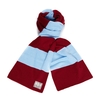 Claret & Blue Cotton-Merino Scarf