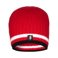Red/White & Black Cashmere Beanie Hat