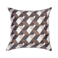 Geometric Cushion - Copper / Charcoal