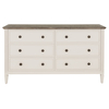 Verona 6 Drawer Chest - White