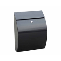 Phoenix Curvo MB0112KB Top Loading Mailbox with Key Lock,  Black