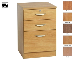 R White Combination Cabinet 3 Drawer B-3CU H728xW479xD540mm,  Teak