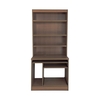 R White Computer Desk Work Station with Overshelving,  Teak