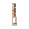 R White Computer Tower Storage with Overshelving,  Beech