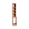 R White Computer Tower Storage with Overshelving,  Classic Oak